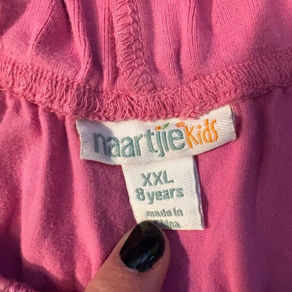 Naartjie Kids Pink Hooded Dress XXL 8 Years With Decorative Flowers & Pockets - Picture 2 of 3